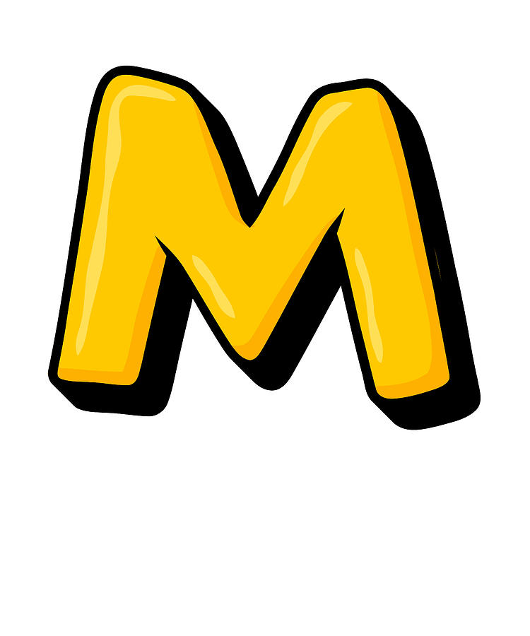 Letter M Graffiti Alphabet, M Typography Yellow letter M, Streetart ...