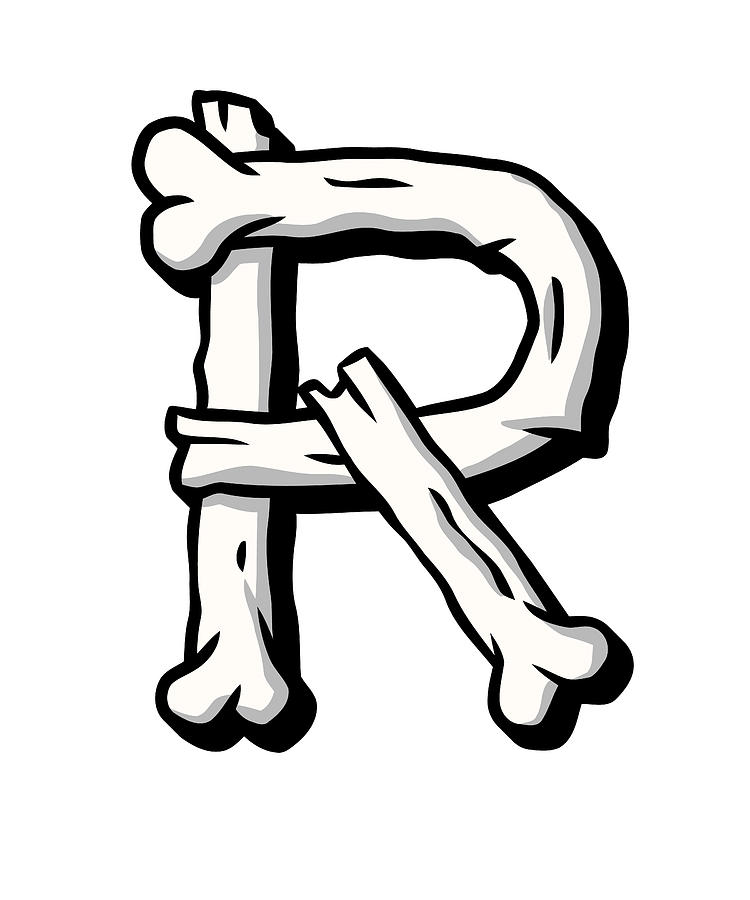 Letter R Graffiti Alphabet R Typography White Letter R Bone Letter R Digital Art By Elsayed