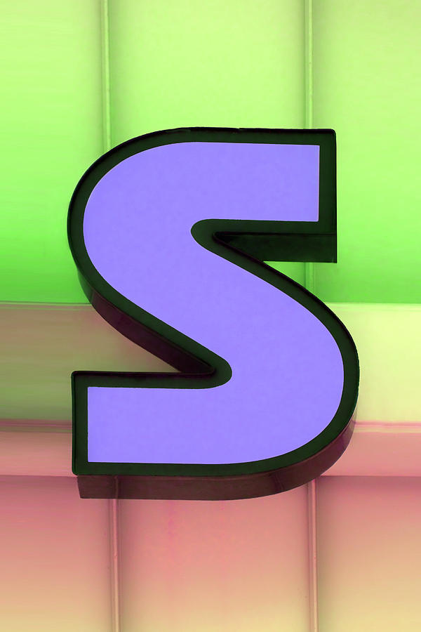 Letter S - Purple and Green Photograph by Nikolyn McDonald