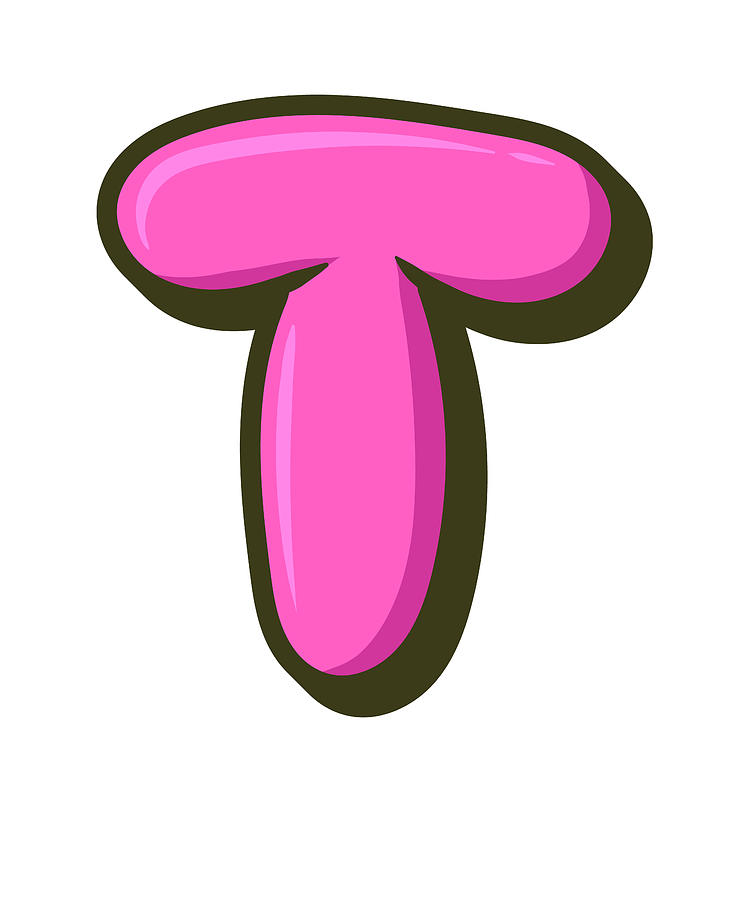 Letter T Graffiti Alphabet, T Typography Pink letter T, Bubble Letter T ...