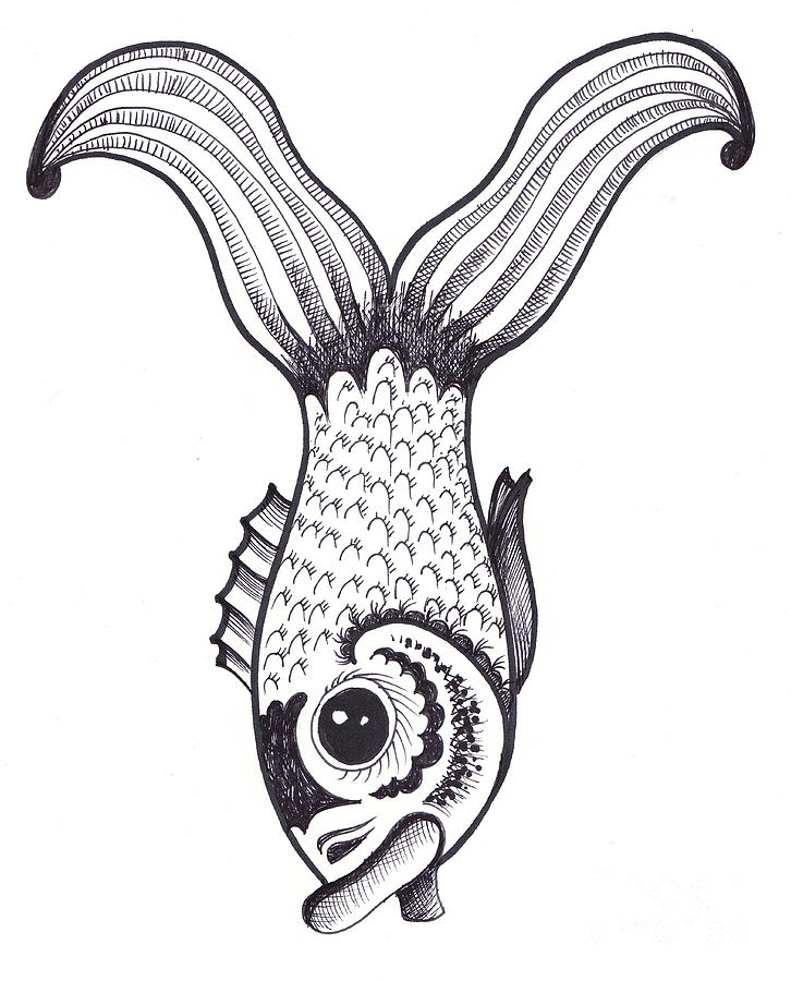 Letter Y Fish Drawing By Nicholas Papas - Fine Art America