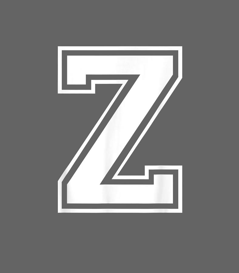 Letter Z Capital Alphabet College Varsity Monogram Club Single Day ...