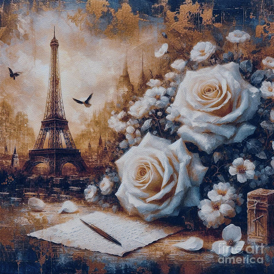 Letters From Paris Painting by Maria Angelica Maira