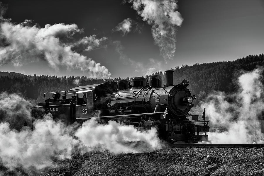 Black And White Photograph - Letting off Steam by Darren White