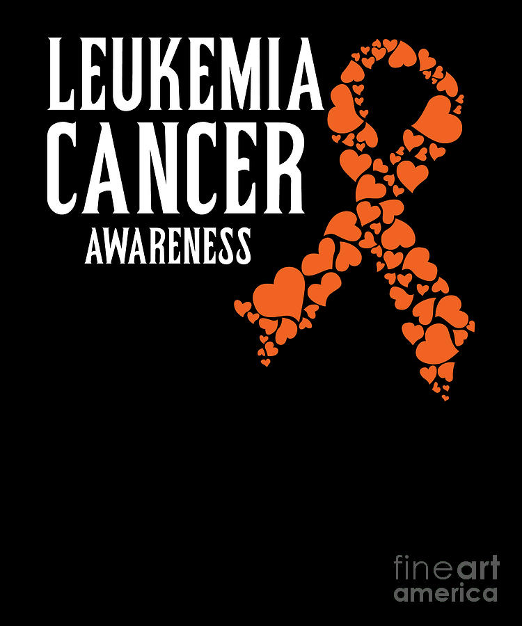 Leukemia Cancer Awareness Orange Ribbon Support Digital Art By Amusing Designco Fine Art America