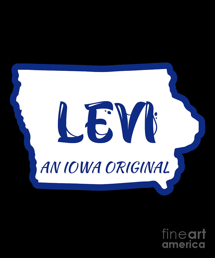 levi-an-iowa-original-with-outline-of-iowa-digital-art-by-chomper