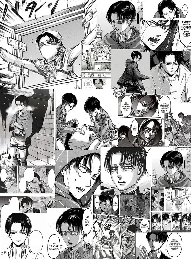 Levi Manga Collage Painting by Jessica Joshua | Pixels