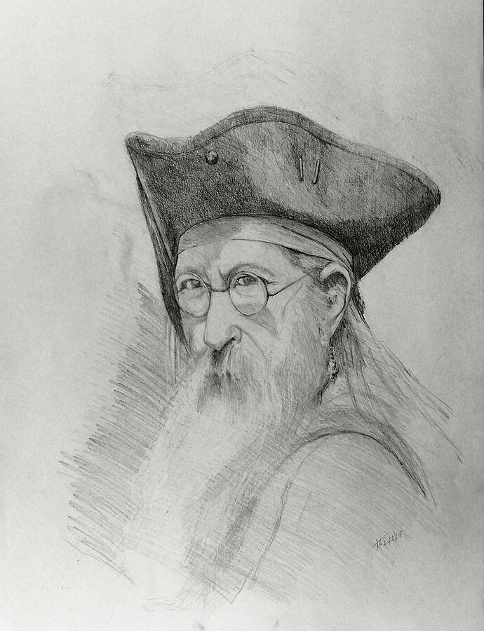 Levi West, Delaware Pirate Drawing by Joel Keener Levi West, Delaware Pirate Drawing by Joel Keener