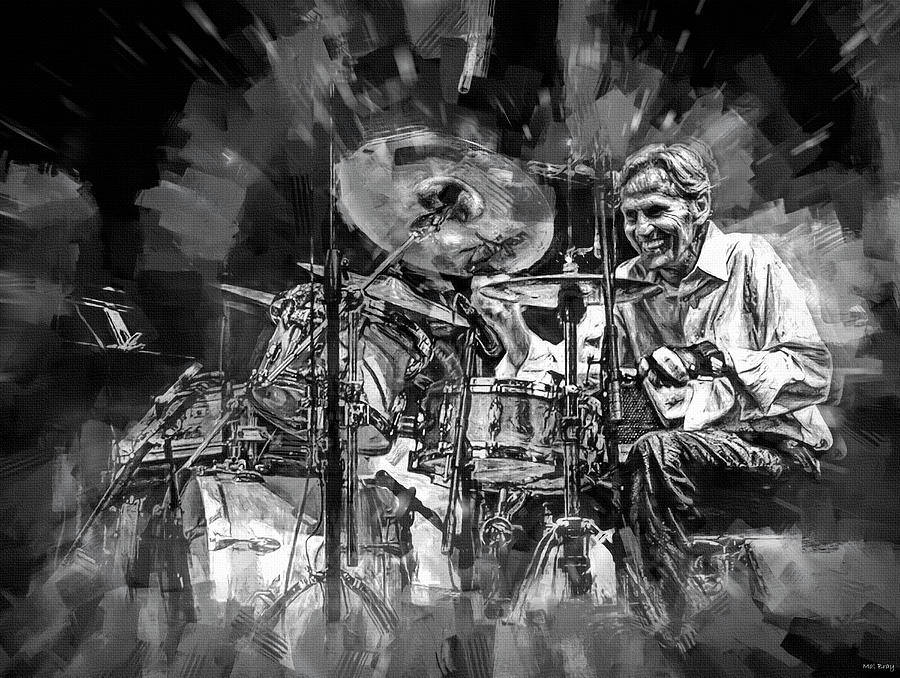 Levon Helm The Band Mixed Media by Mal Bray