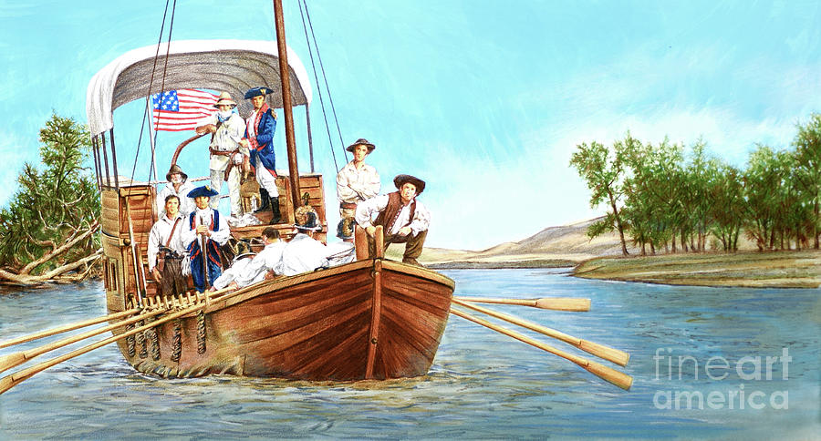 Lewis And Clark Expedition - The Journey Begins Painting by Paul and Chris Calle
