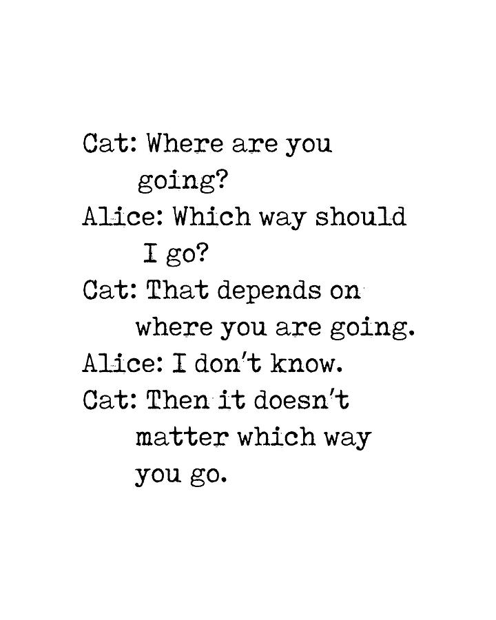 Typography Digital Art - Lewis Carroll Quote 05 - Alice In Wonderland - Literature - Typewriter Print by Studio Grafiikka