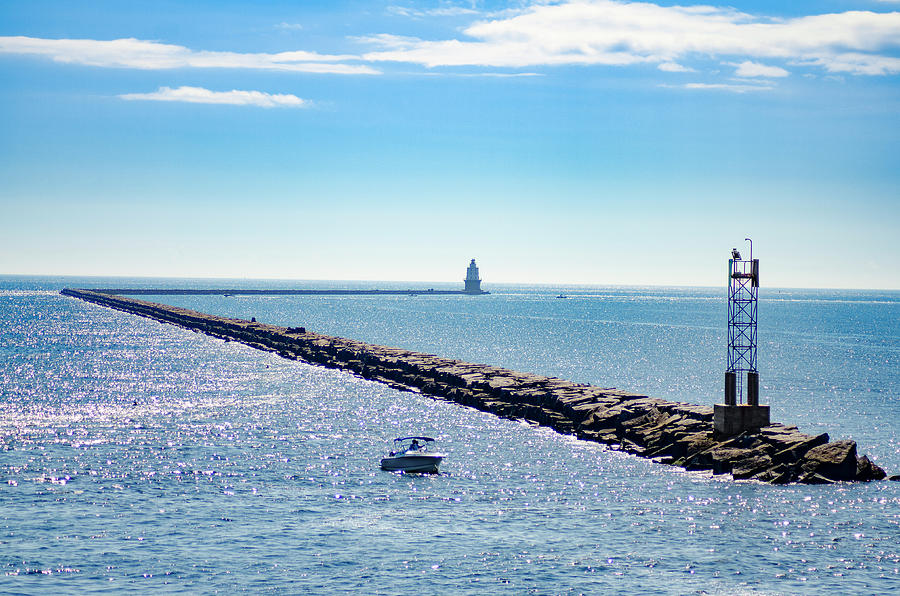 Lewis Delaware Breakwater Lighthouse Photograph by Bill Cannon