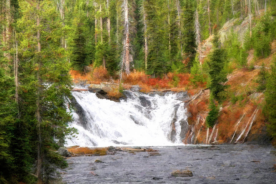 Yellowstone National Park Photograph - Lewis Falls in Yellowstone by Donna Kennedy