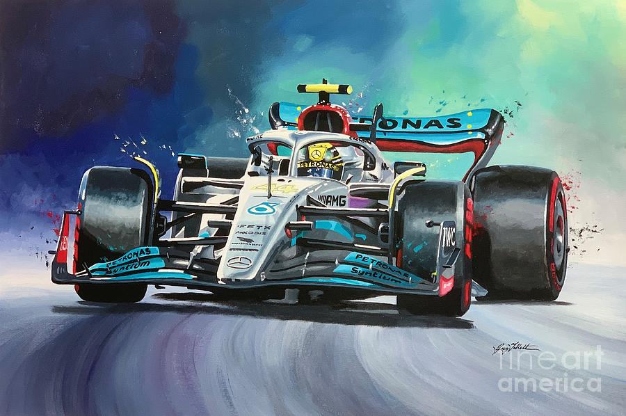 Lewis Hamilton 2022 Painting by Gregory Tillett - Fine Art America