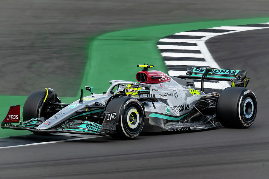 Lewis Hamilton racing at Silverstone 2022 Photograph by Cory Mockridge ...