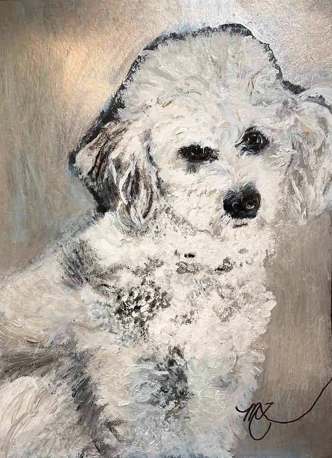 Poodle  Painting by Melody Fowler