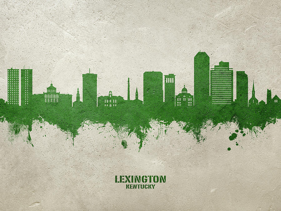 Lexington Kentucky Skyline #04 Digital Art by Michael Tompsett - Fine ...