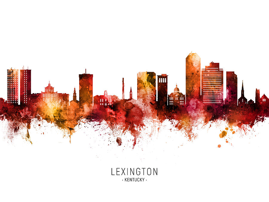 Lexington Kentucky Skyline #27 Digital Art by Michael Tompsett