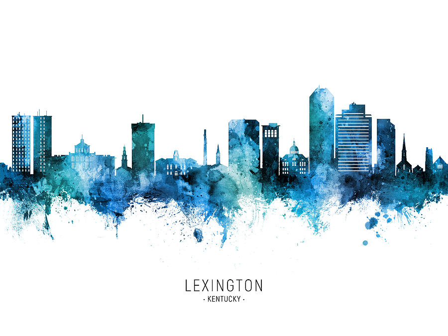 Lexington Kentucky Skyline #69 Digital Art by Michael Tompsett