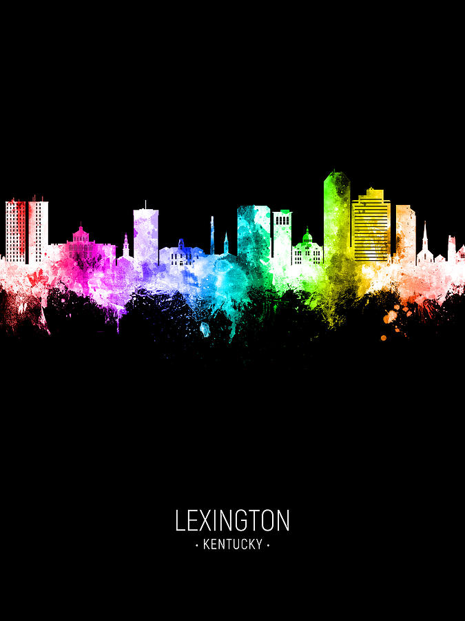 Lexington Kentucky Skyline #81 Digital Art by Michael Tompsett