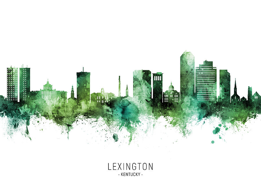 Lexington Kentucky Skyline #91 Digital Art by Michael Tompsett
