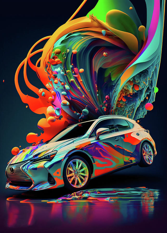 Lexus Car Digital Art by Towery Hill - Pixels