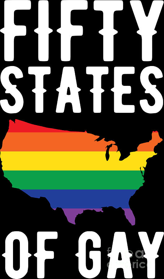 Lgbt 50 States Gay Lesbian Rainbow Pride Holiday T Digital Art By Haselshirt Fine Art America 2912