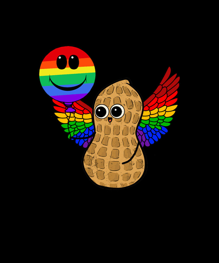 Lgbt Angel Peanut Gay Pride Rainbow Digital Art By Tinh Tran Le Thanh