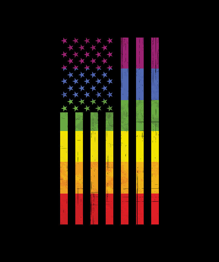 Lgbt Gay Lesbian Pride Rainbow Flag Retro T Digital Art By P A Fine Art America