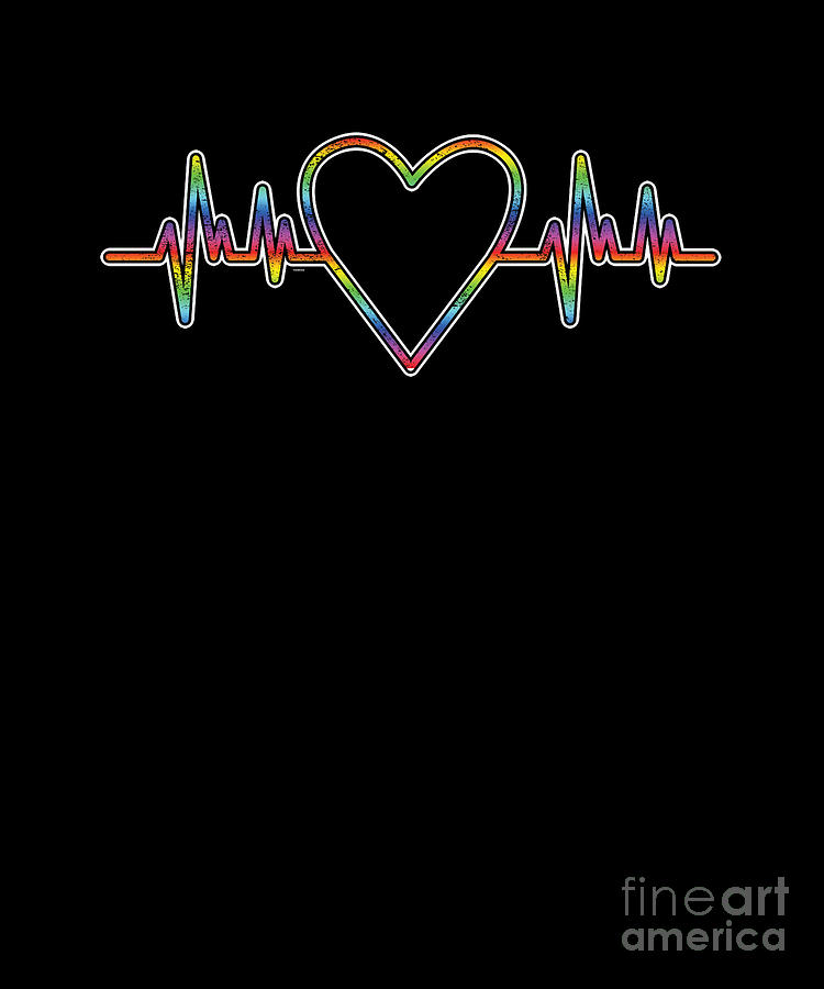 Lgbt Heartbeat Lesbian Gay Gender Equality Bisexual Transgender T Digital Art By Thomas Larch 5143