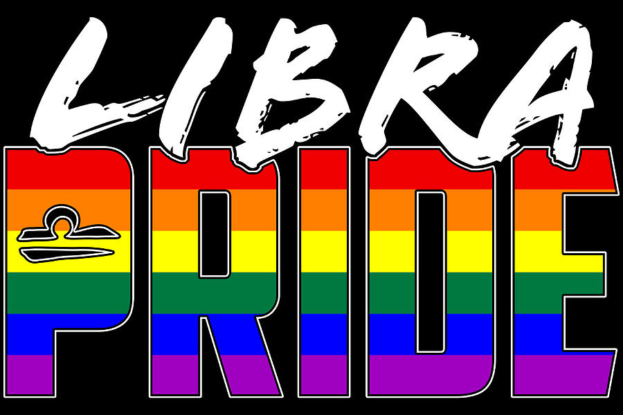 Lgbt Libra Pride Flag Zodiac Sign Digital Art By Patrick Hiller Fine