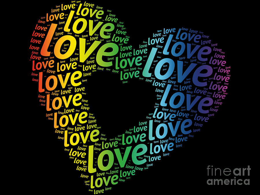 Lgbt Pride Gay Couple Heart Love Rainbow T Idea Digital Art By Haselshirt Fine Art America