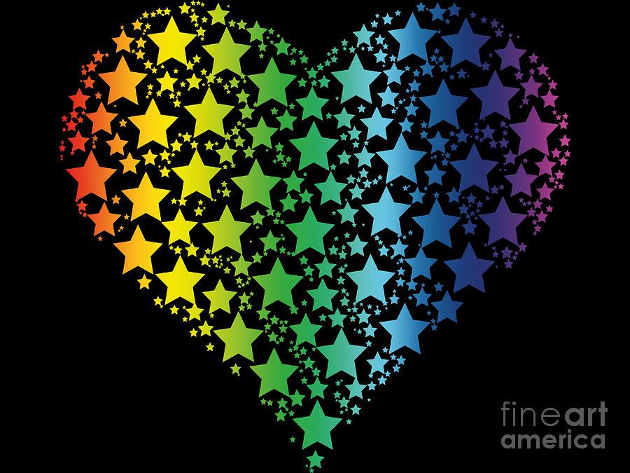 Download Lgbt Pride Gay Couple Stars Love Rainbow Gift Idea Digital Art By Haselshirt