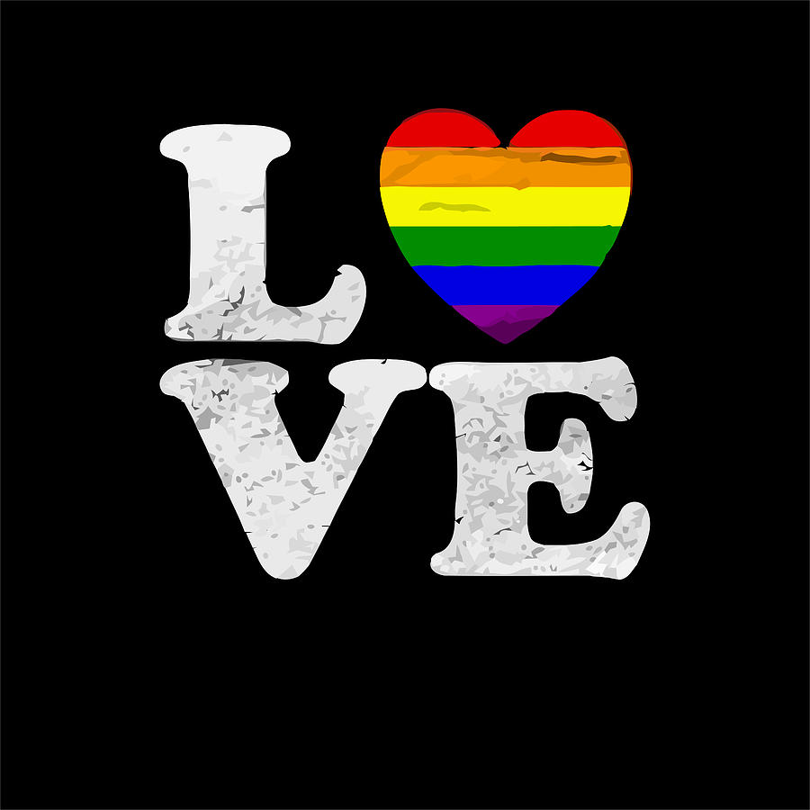 Lgbt Pride Rainbow Love Heart Womens Wall Art Prints Design And Poster