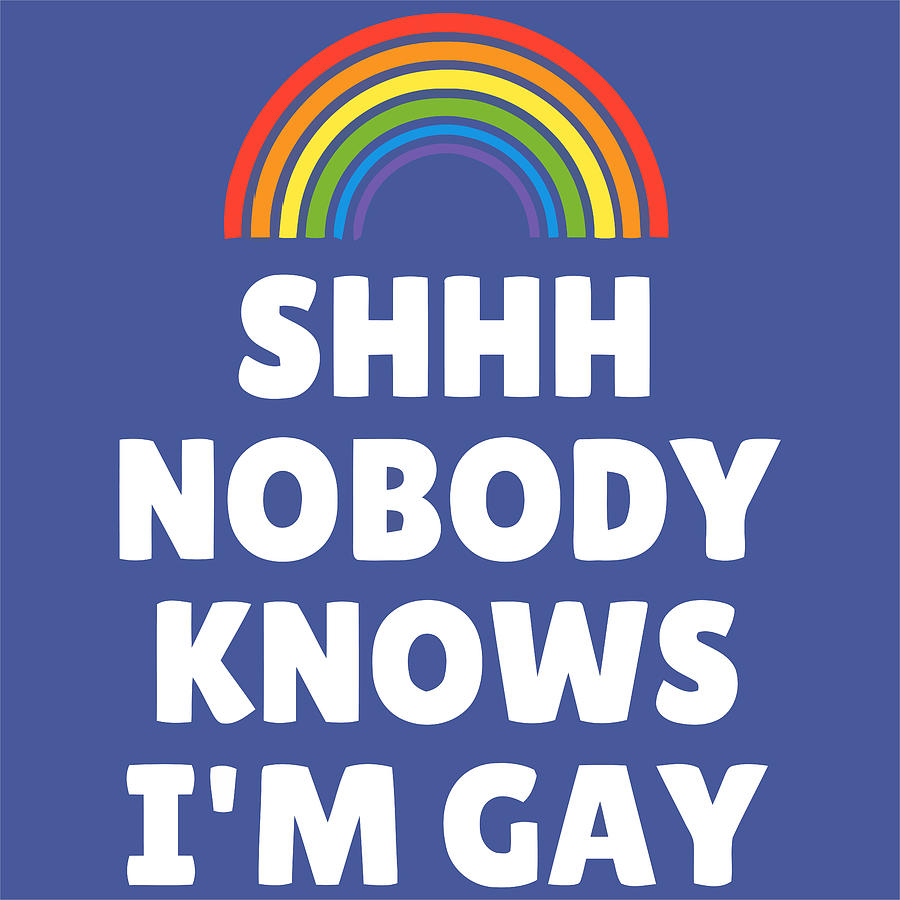 Lgbt Pride Shhh Nobody Knows Im Gay Full Color Mug Wall Art Prints