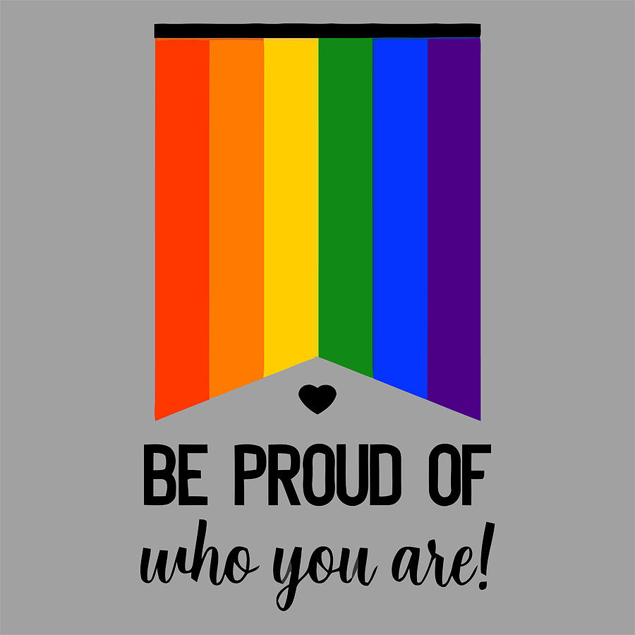 Lgbt Proud Of Who You Are Gay Pride Csd Rainbow Colorblock Wall Art ...