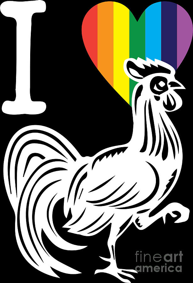 Lgbt Rainbow Rooster Gay Lesbian Pride Holiday T Digital Art By Haselshirt Fine Art America 1089