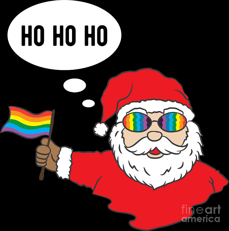 Lgbt Santa Gay Rainbow Lgbtq Christmas Xmas T Digital Art By