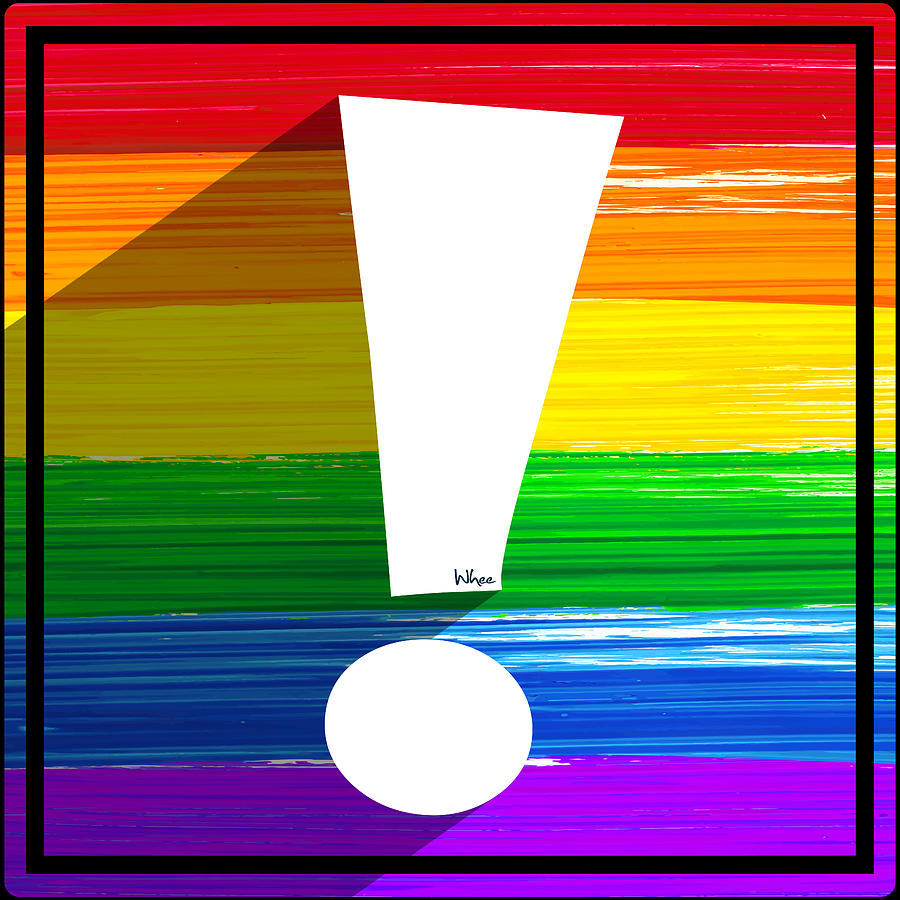 Lgbtq Pride Flag Exclamation Point Shadow Digital Art By Patrick Hiller Pixels 3992