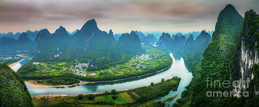 Li River Panorama Photograph by Inge Johnsson