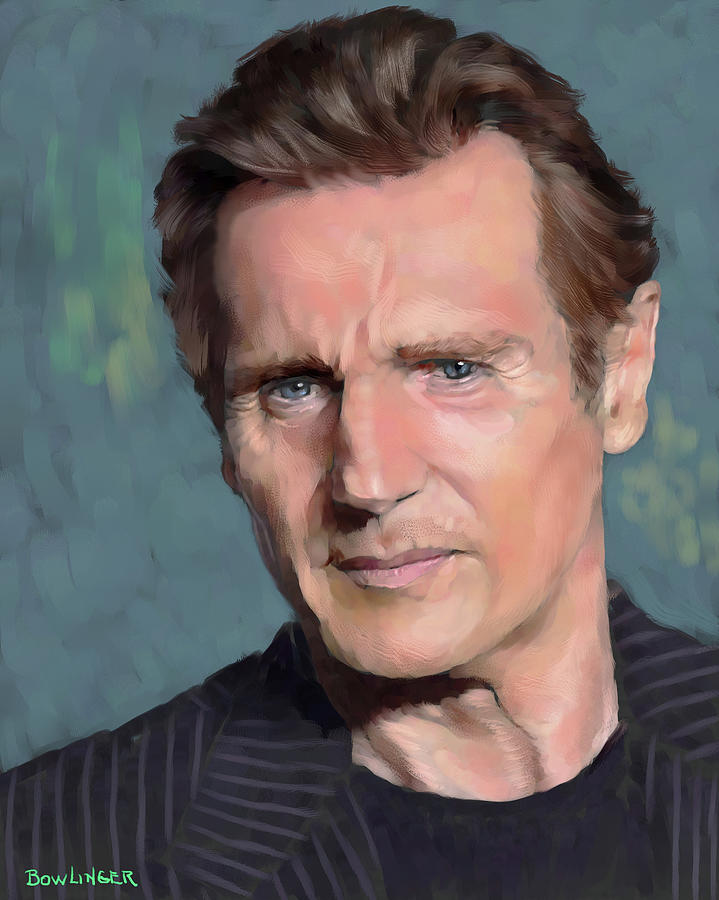 Liam Neeson Digital Art by Scott Bowlinger