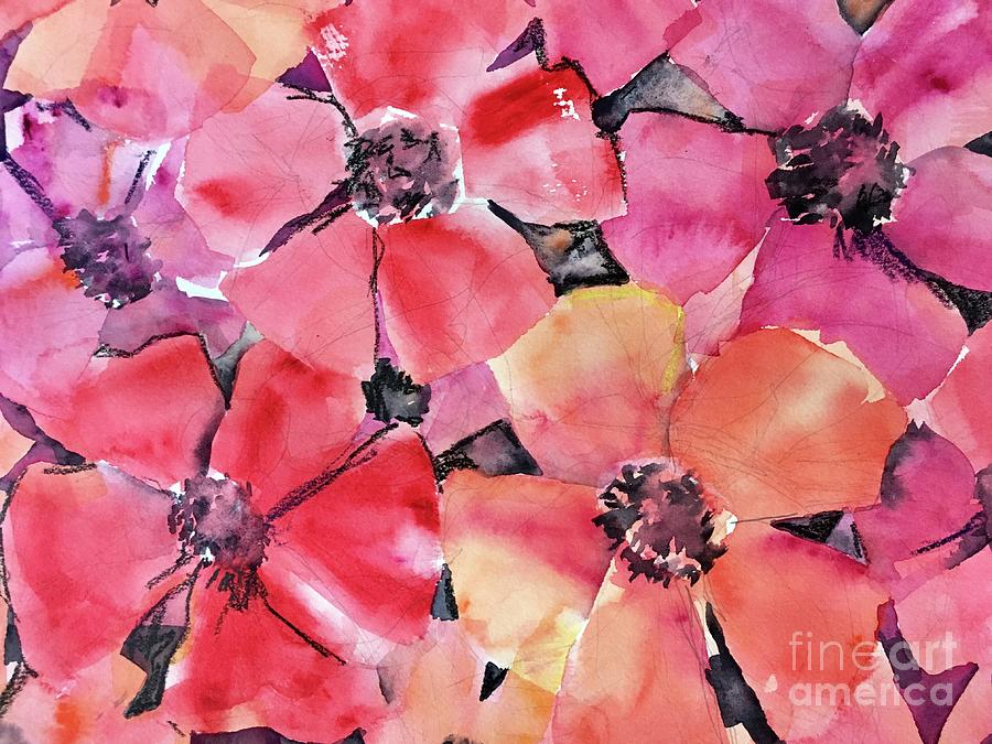Flower Painting - Liana Yarckin Anemones by Liana Yarckin