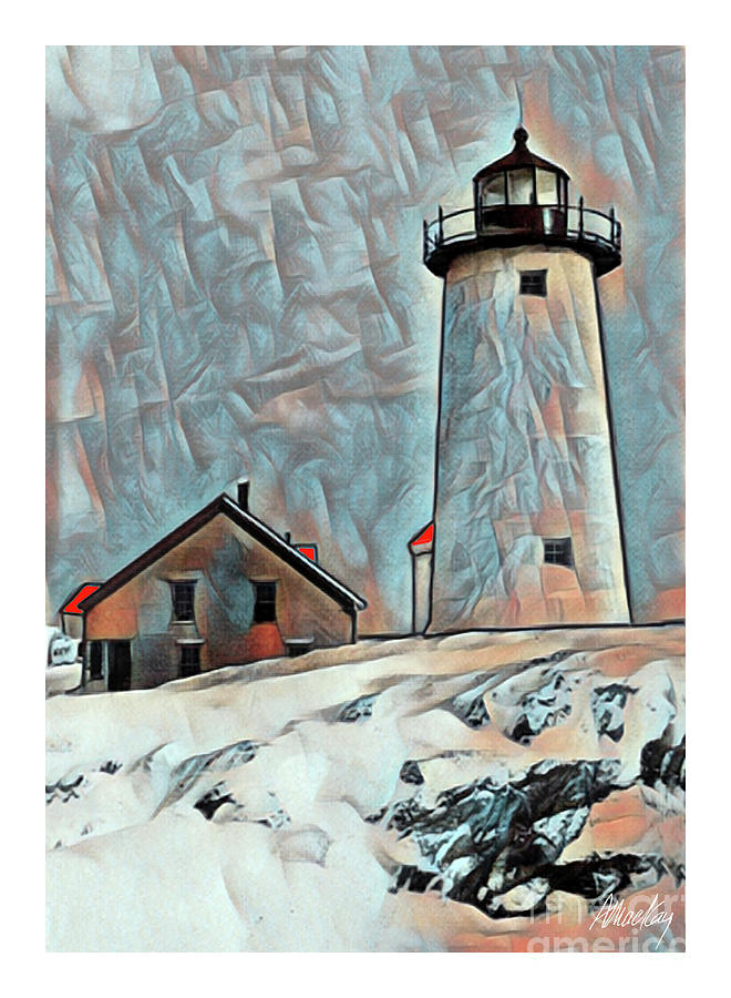 Libby Island Lighthouse Dec 1929 Digital Art by Art MacKay