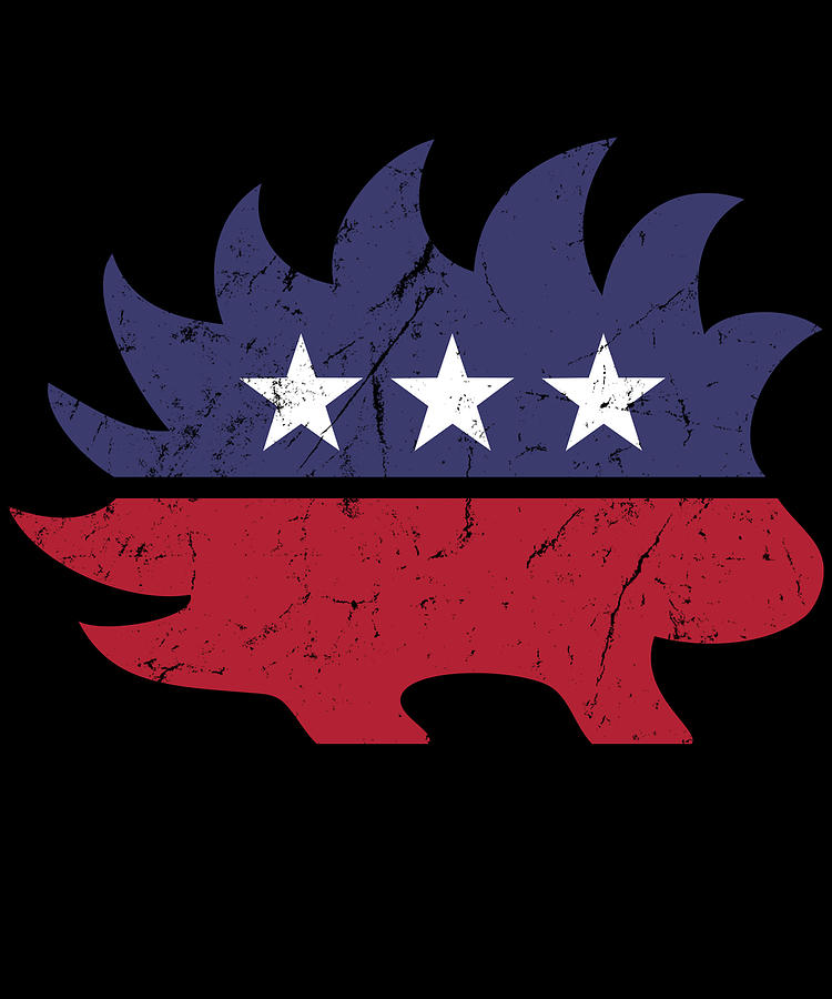 Cool Digital Art - Libertarian Porcupine by Flippin Sweet Gear