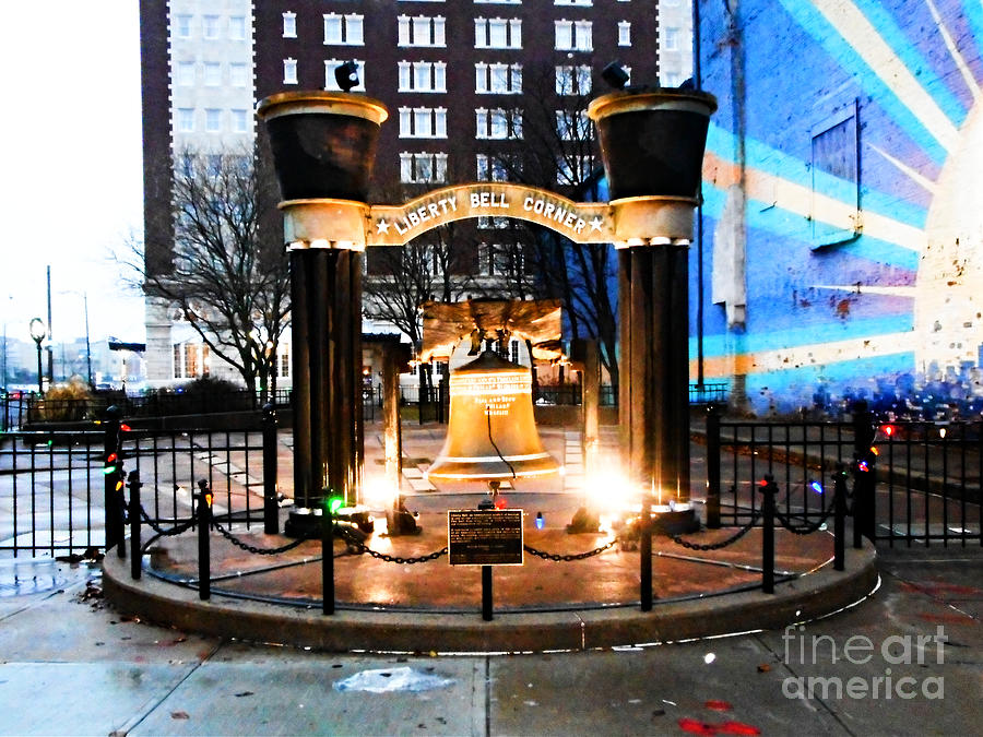 Liberty Bell Corner and Doubletree Hilton Hotel Utica New York Photograph by Peter Ogden