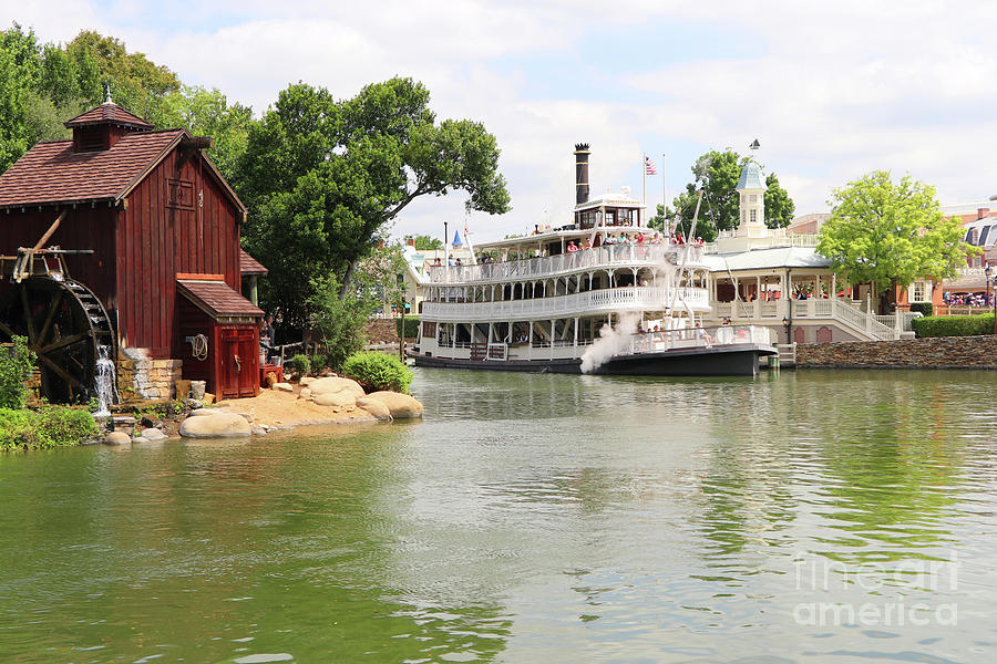 Liberty Belle Riverboat And Old Mill 1504 Photograph By Jack Schultz