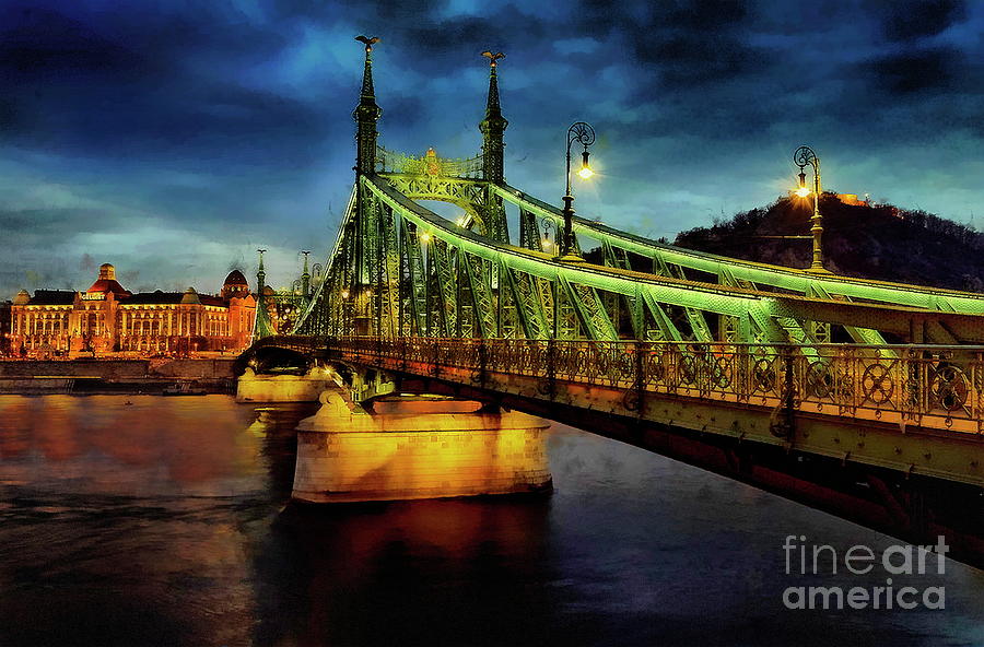 Liberty Bridge, Budapest Digital Art by Jerzy Czyz