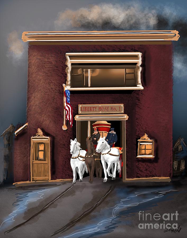 Liberty Hose No 1 Steamer Digital Art by Doug Gist