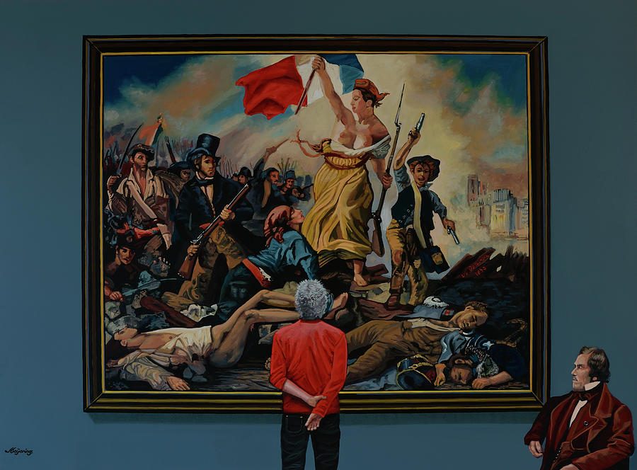 Liberty leads the people by Delacroix Painting Painting by Paul Meijering