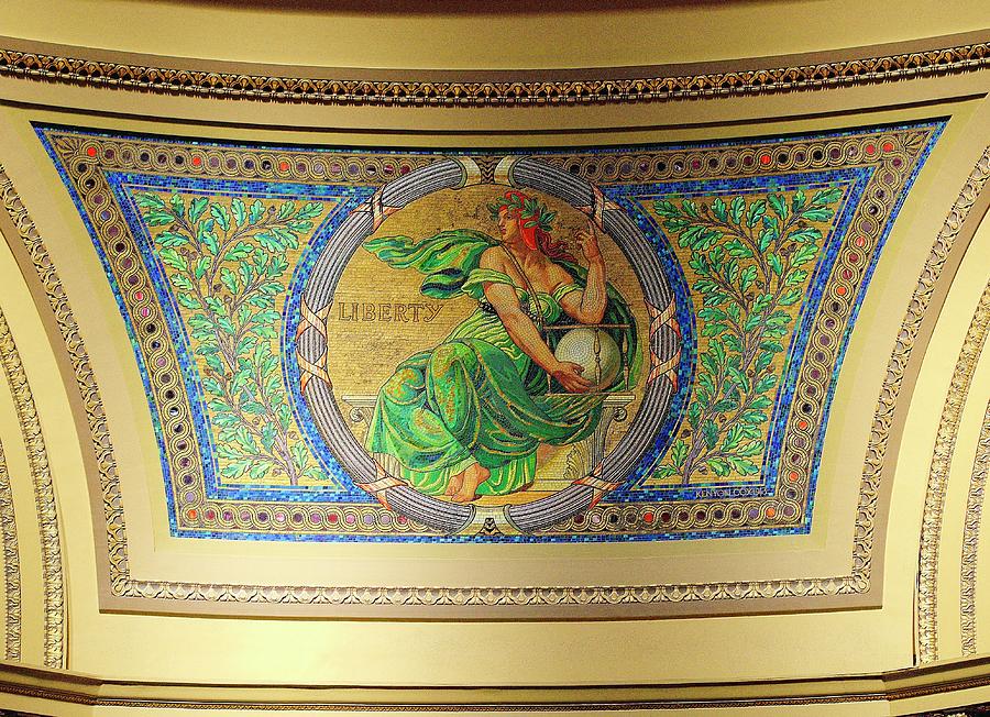 Madison Photograph - Liberty Mural 2- Capitol - Madison - Wisconsin by Steven Ralser